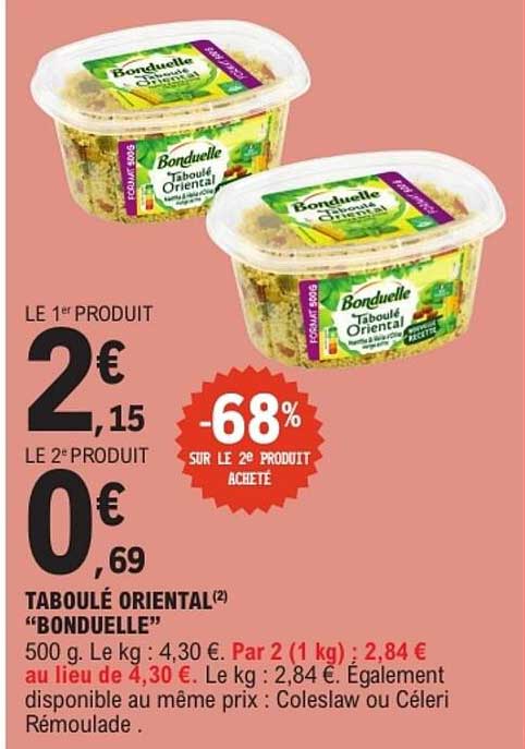 TABOULÉ ORIENTAL(2) "BONDUELLE"