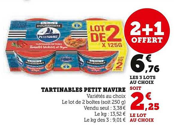 TARTINABLES PETIT NAVIRE