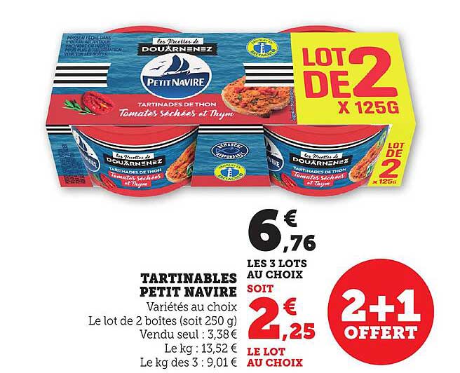 TARTINABLES PETIT NAVIRE