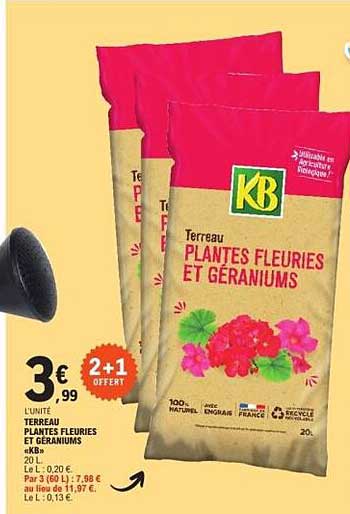 Terreau Plantes Fleuries et Géraniums - KB