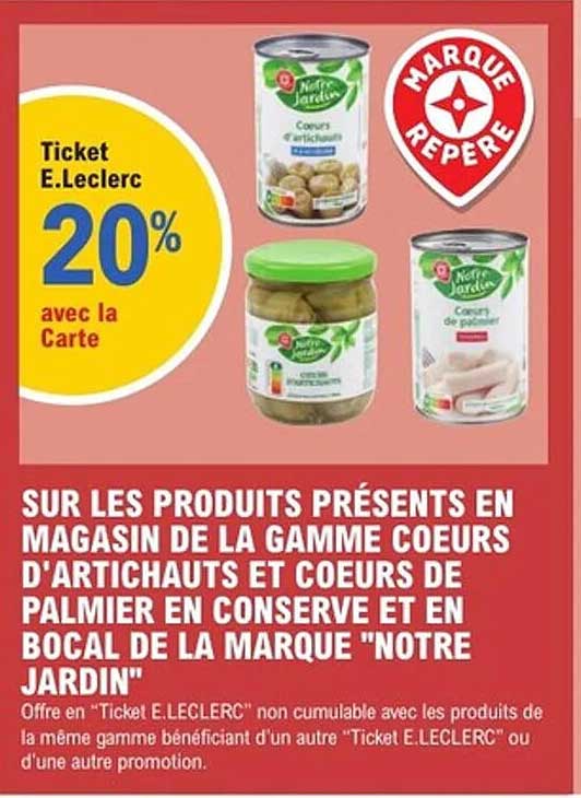 Ticket E.Leclerc 20% avec la Carte