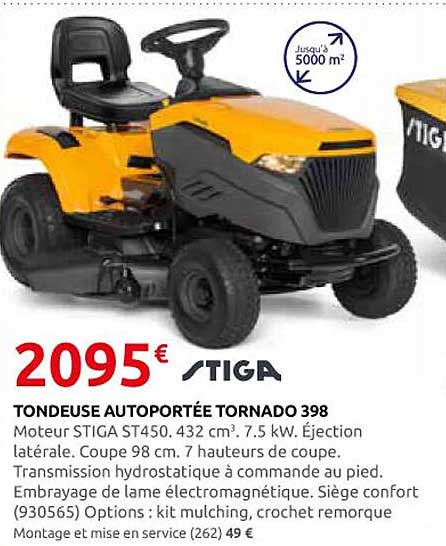 TONDEUSE AUTOPORTÉE TORNADO 398