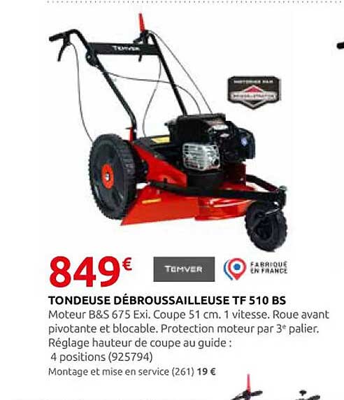 TONDEUSE DÉBROUSSAILLEUSE TF 510 BS