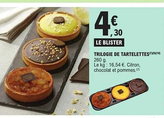 TRILOGIE DE TARTELETTES