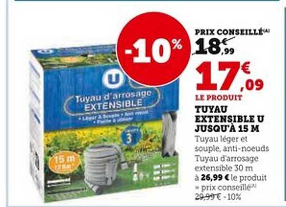 Tuyau extensible U jusqu'à 15 m