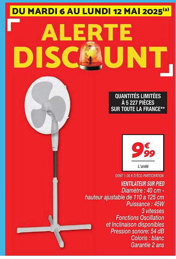 VENTILATEUR SUR PIED