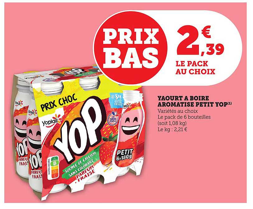 YAOURT À BOIRE AROMATISÉ PETIT YOP