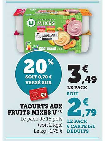 Yaourts Aux Fruits Mixes U