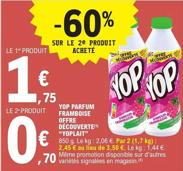 YOP PARFUM FRAMBOISE OFFRE DÉCOUVERTE "YOPLAIT"