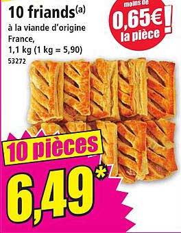 10 friands à la viande d’origine France