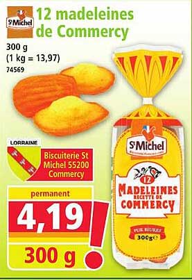 12 madeleines de Commercy
