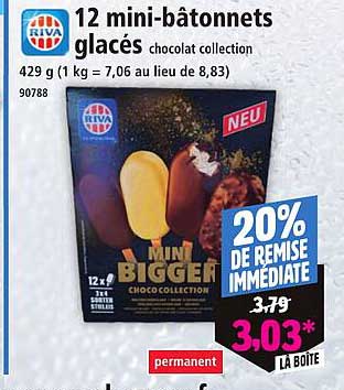 12 mini-bâtonnets glacés chocolat collection