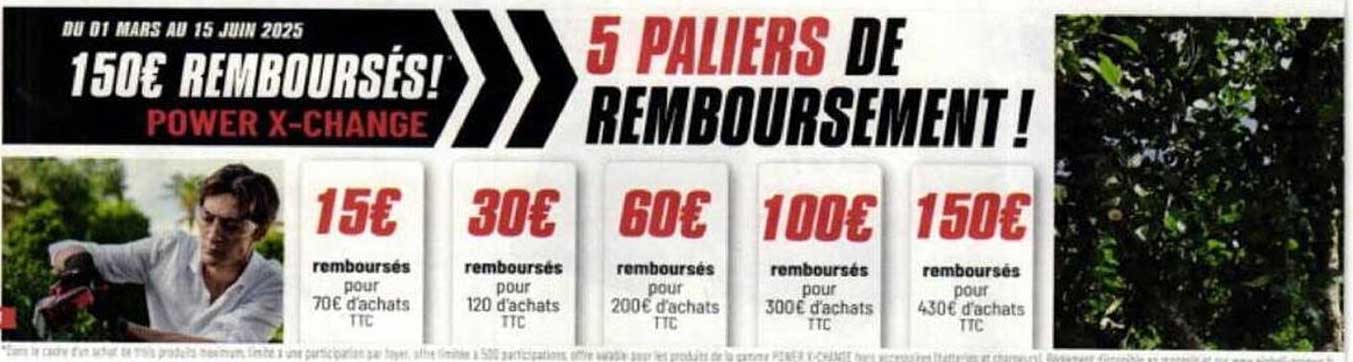 150€ REMBOURSÉS! POWER X-CHANGE