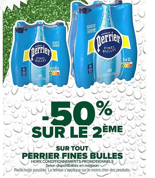 -50% SUR LE 2ème SUR TOUT PERRIER FINES BULLES