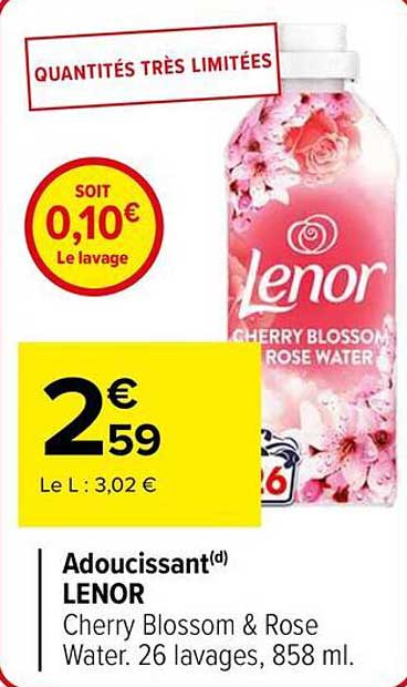Adoucissant(d) LENOR Cherry Blossom & Rose Water