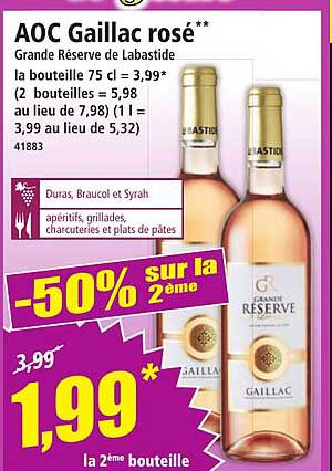 AOC Gaillac rosé** Grande Réserve de Labastide