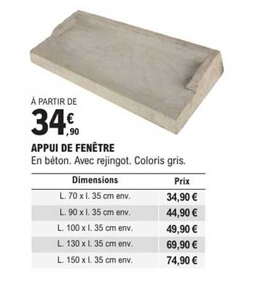 APPUI DE FENÊTRE