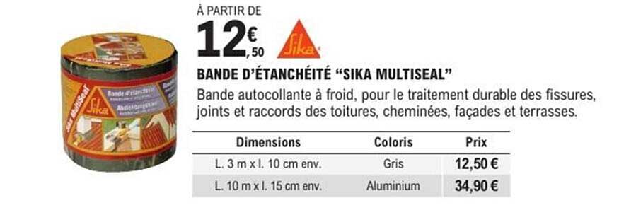 BANDE D'ÉTANCHÉITÉ "SIKA MULTISEAL"