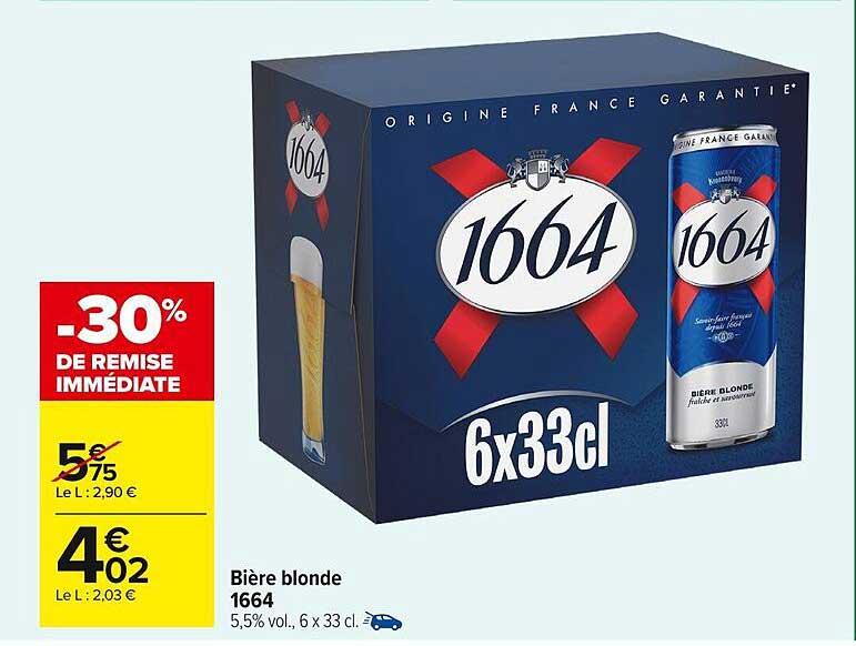 Bière blonde 1664 6x33cl