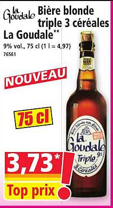 Bière blonde triple 3 céréales La Goudale**