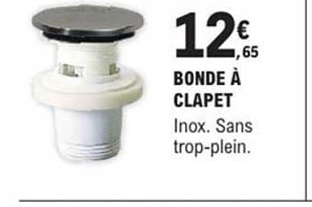 BONDE À CLAPET
