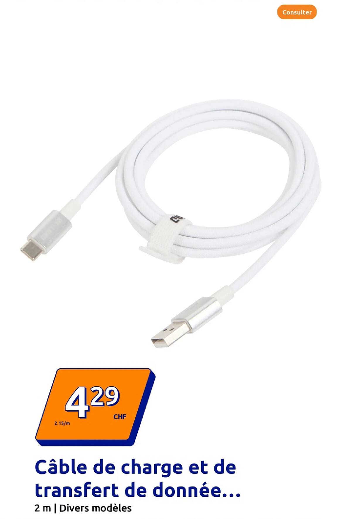 Câble de charge et de transfert de donnée...
