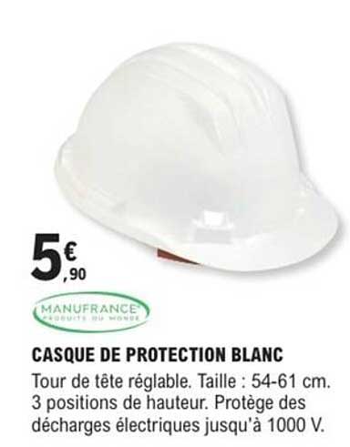 CASQUE DE PROTECTION BLANC