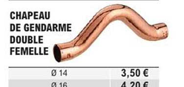 CHAPEAU DE GENDARME DOUBLE FEMELLE