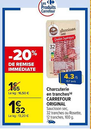 Charcuterie en tranches