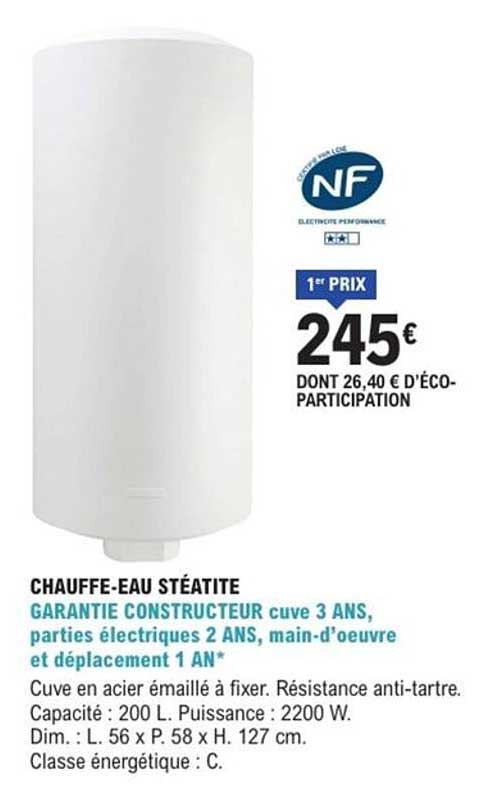 CHAUFFE-EAU STÉATITE