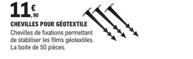 CHEVILLES POUR GÉOTEXTILE
