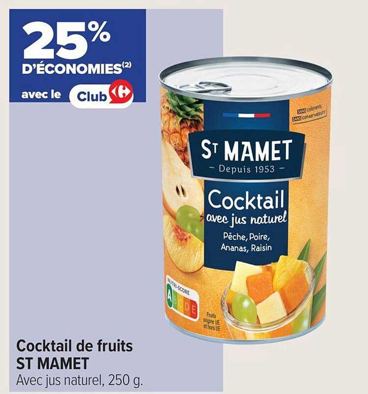 Cocktail de fruits ST MAMET