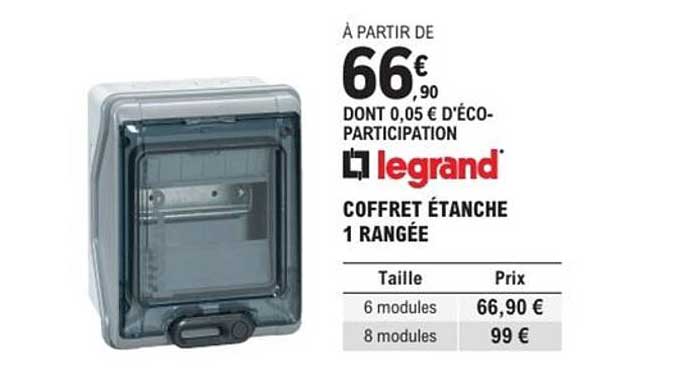 COFFRET ÉTANCHE 1 RANGÉE