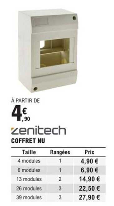 Coffret nu Zenitech à partir de 4,90 €