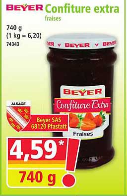 Confiture extra fraises