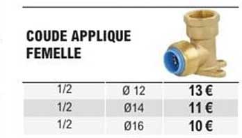 COUDE APPLIQUE FEMELLE