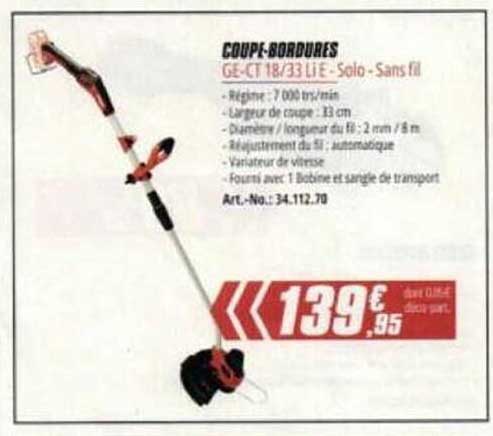 COUPE-BORDURES GE-CT 18/33 Li E - Solo - Sans fil