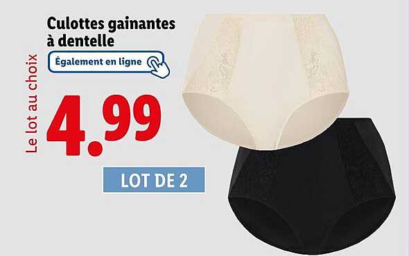 Culottes gainantes à dentelle