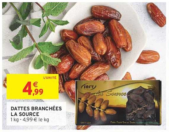DATTES BRANCHÉES LA SOURCE