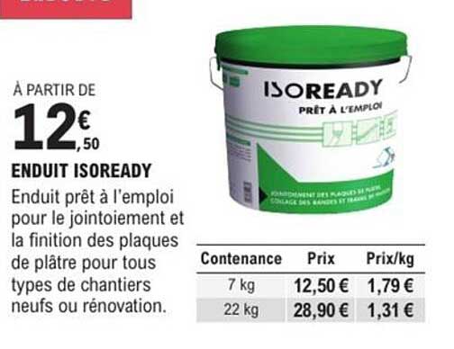 ENDORIS READY - ENDUIT PRÊT À L’EMPLOI