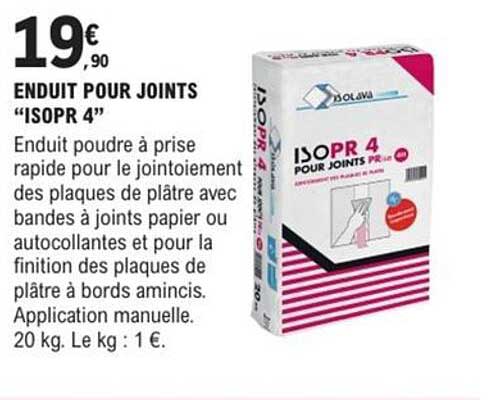 ENDUIT POUR JOINTS "ISOPR 4"