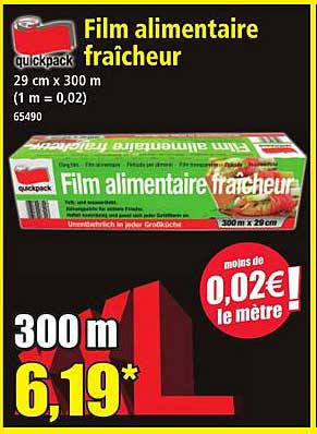 Film alimentaire fraîcheur