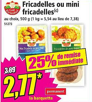 Fricadelles ou mini fricadelles(c)