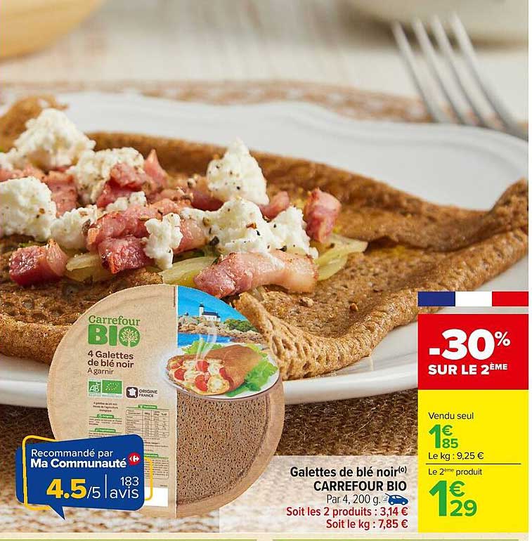 Galettes de blé noir CARREFOUR BIO