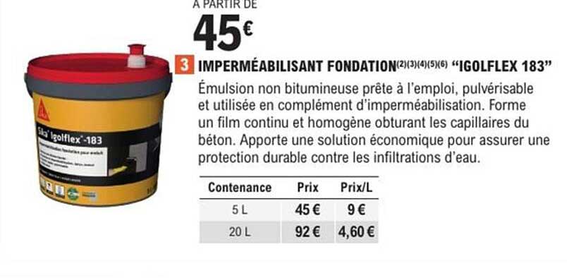 IMPERMÉABILISANT FONDATION "IGOLFIEX 183"