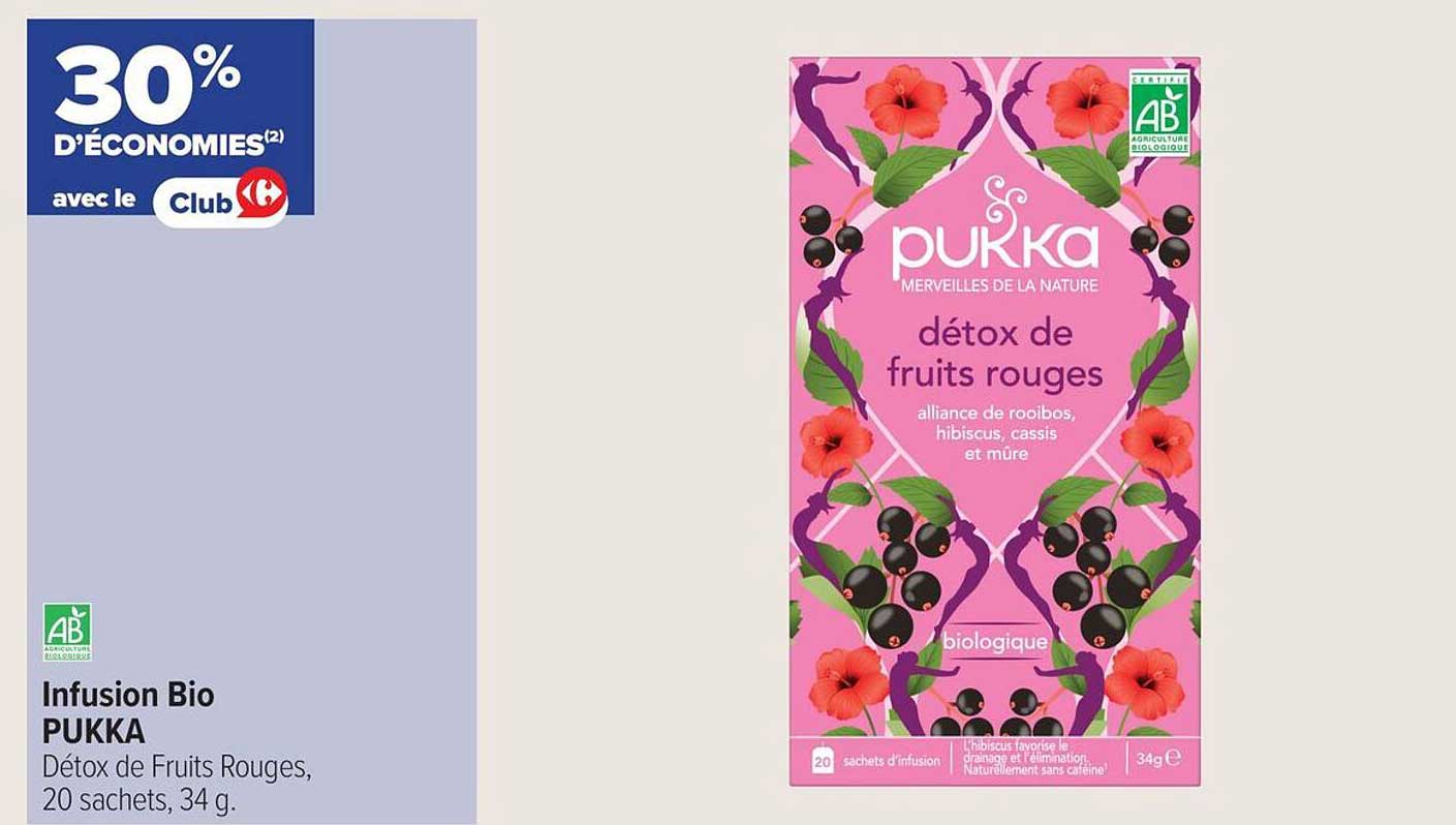 Infusion Bio PUKKA Détox de Fruits Rouges