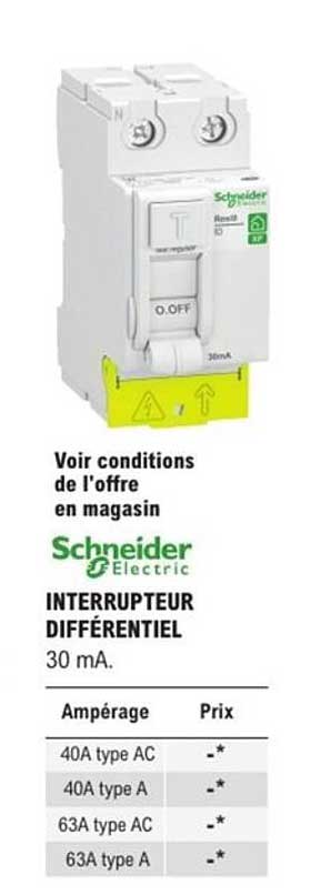 INTERUPTEUR DIFFERENTIEL 30 mA