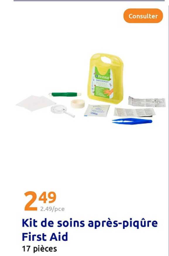Kit de soins après-piqûre First Aid