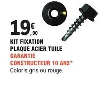 KIT FIXATION PLAQUE ACIER TUILE
