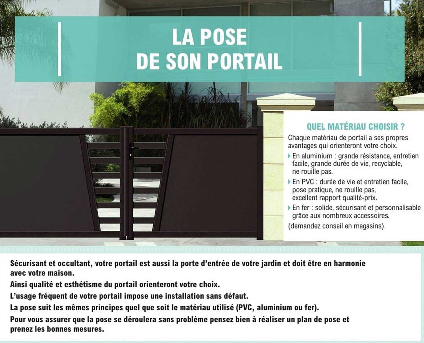 LA POSE DE SON PORTAIL